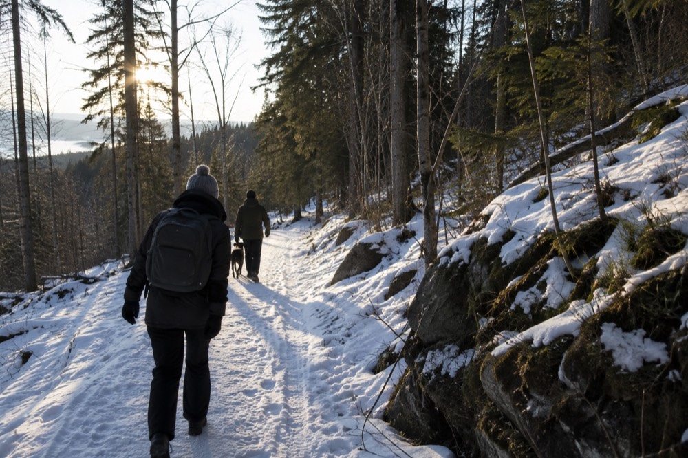 Forest trails above Frognerseteren at the edge of Nordmarka above Oslo