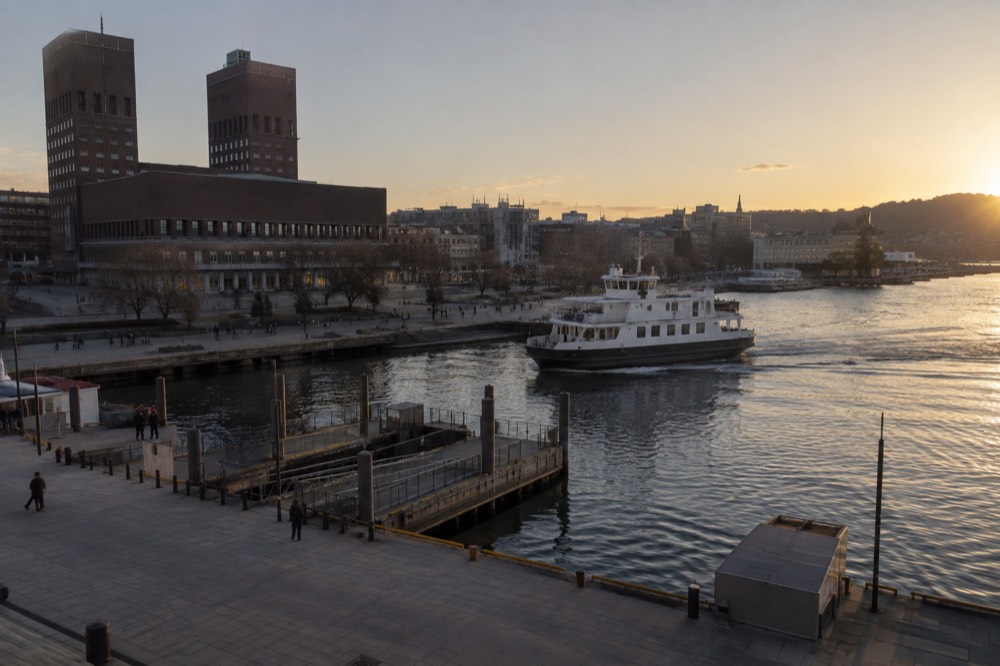 The Bygdøy ferry departing the city hall pier in central Oslo